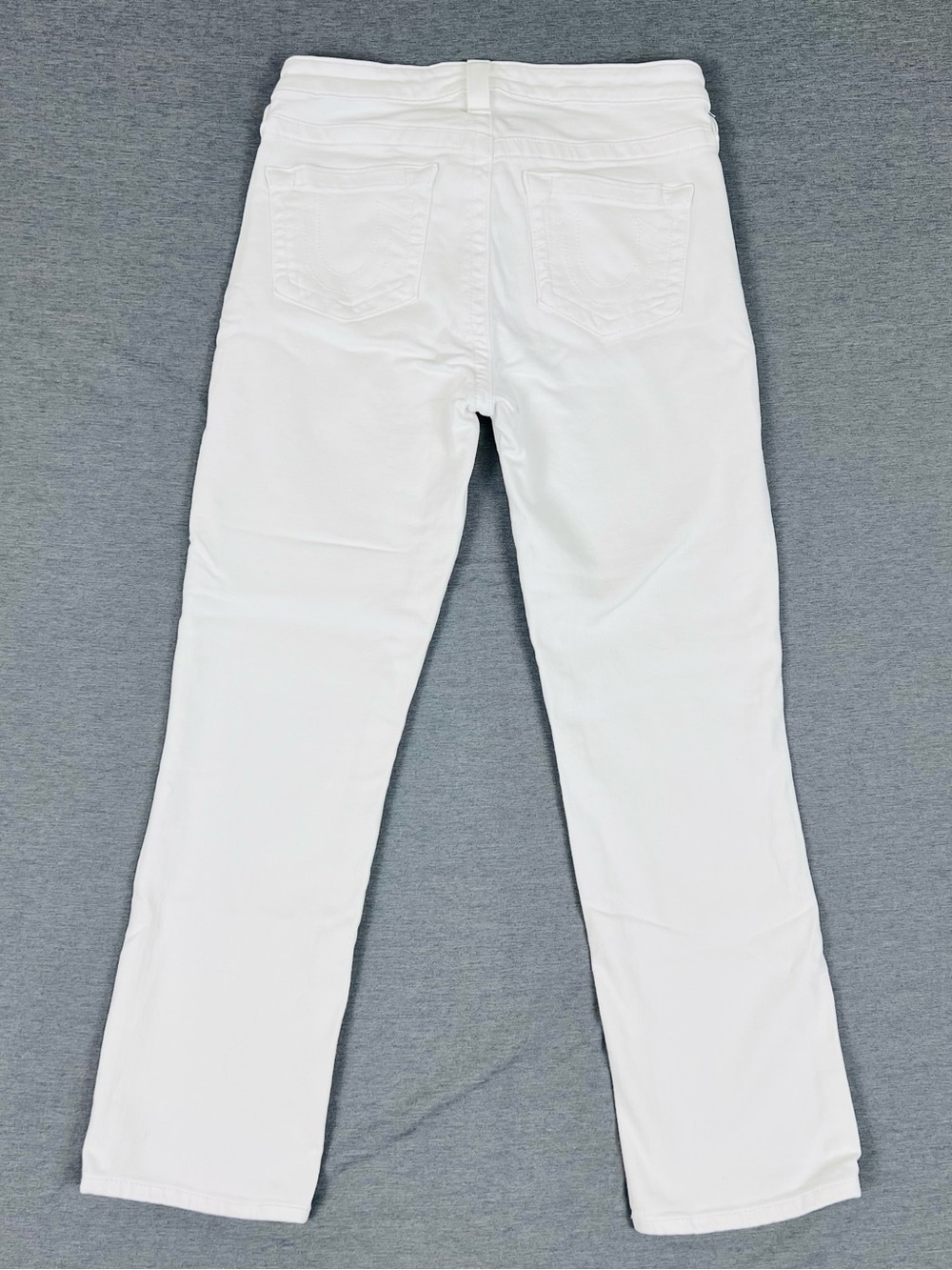 True Religion White Straight Leg Cropped Jeans - Picture 2 of 4